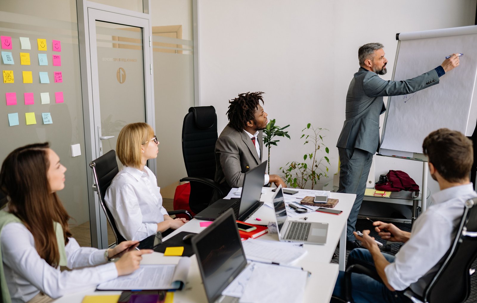 Business team meeting around a conference table
